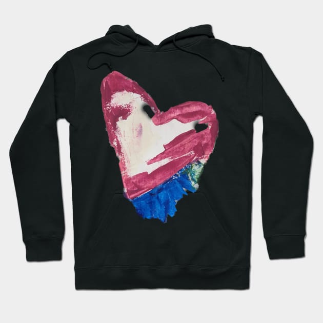 abstract heart Hoodie by Paint & Thread